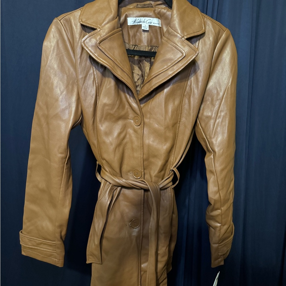 Nwt Leather Trench - image 2